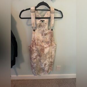 Tie dye over all denim dress